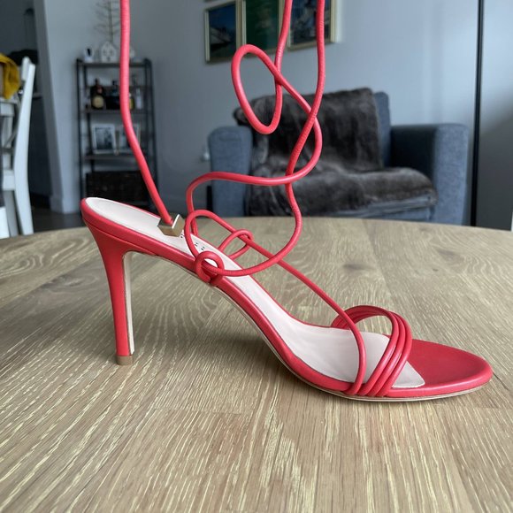 SOLD NWT Barney's NY Arese Leather Ankle-Tie Sandals - Picture 6 of 9